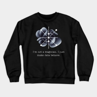 I'm not a magician, I just make data behave. Data Modeling Design Crewneck Sweatshirt